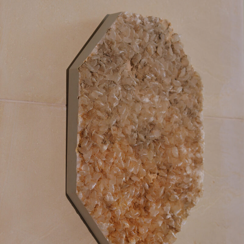Crystal de pierre en hexagone